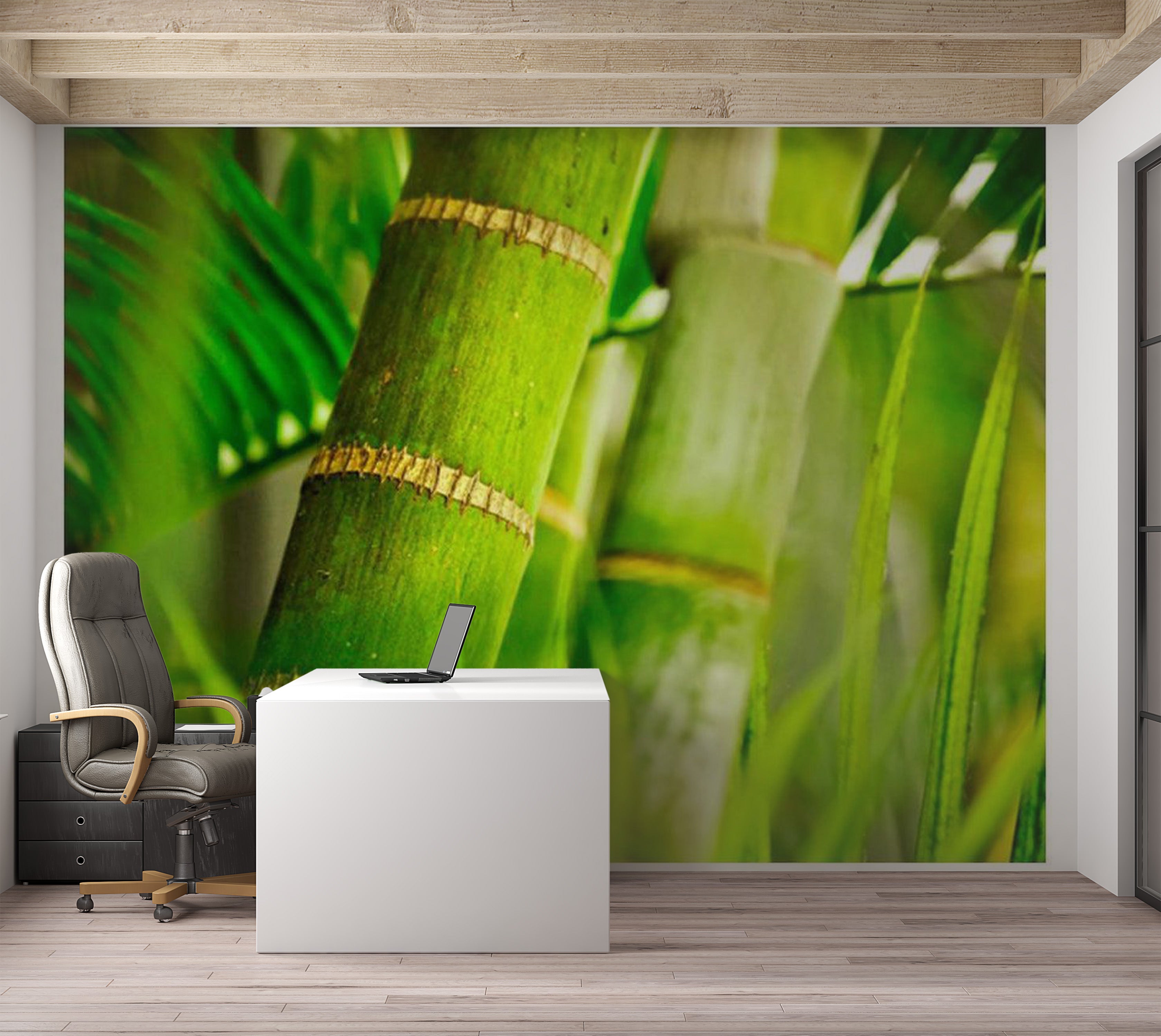 Zen Wallpaper Wall Mural - Bamboo Detail 118"Wx90"H