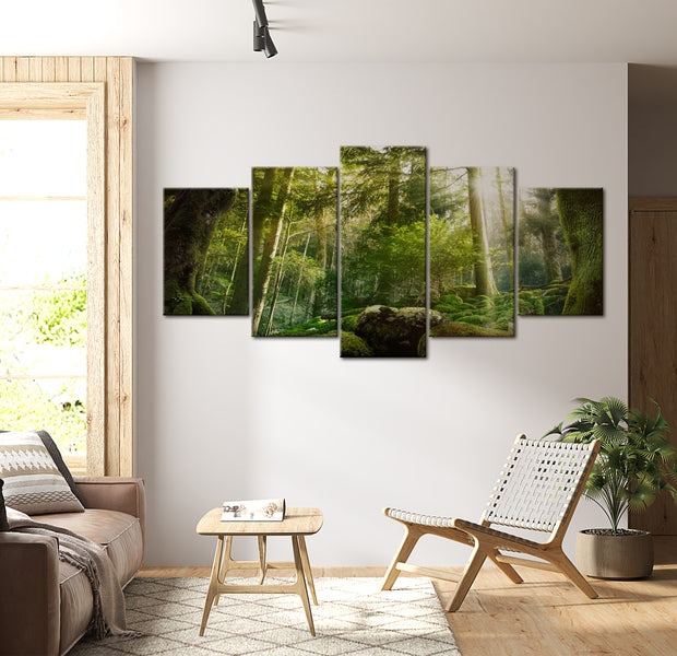Stretched Canvas Landscape Art - The Beauty Of The Forest 40"Wx20"H