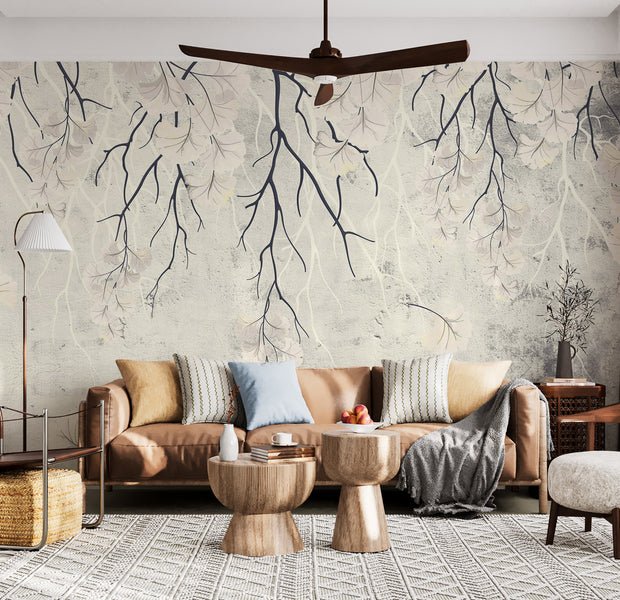 Peel & Stick Floral Wall Mural - Mysterious Hanging Plants 38"Wx27"H