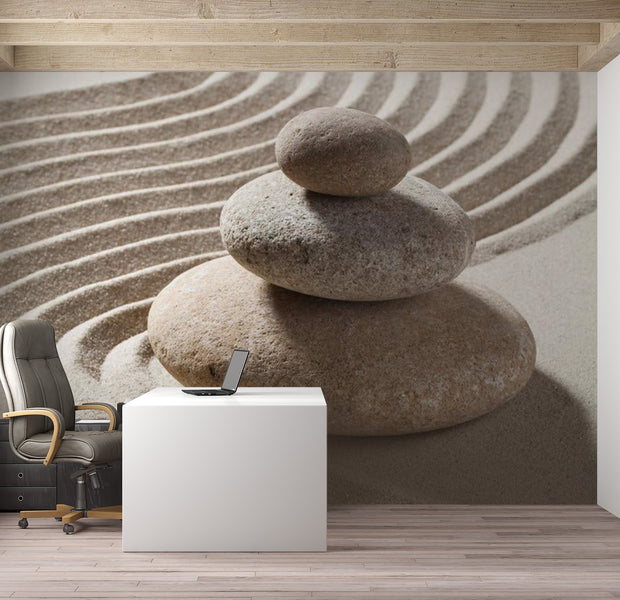 Zen Wallpaper Wall Mural - Zen Garden 118"Wx90"H
