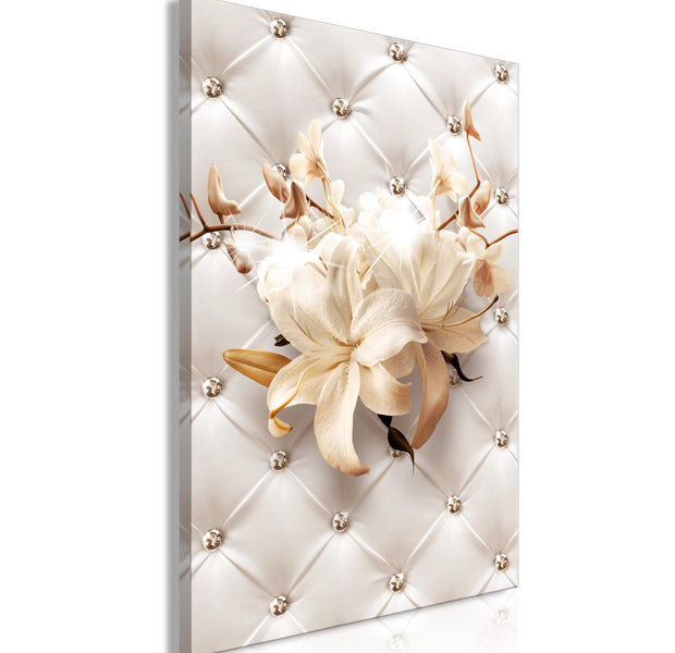 Floral Canvas Wall Art - Diamond Lilies