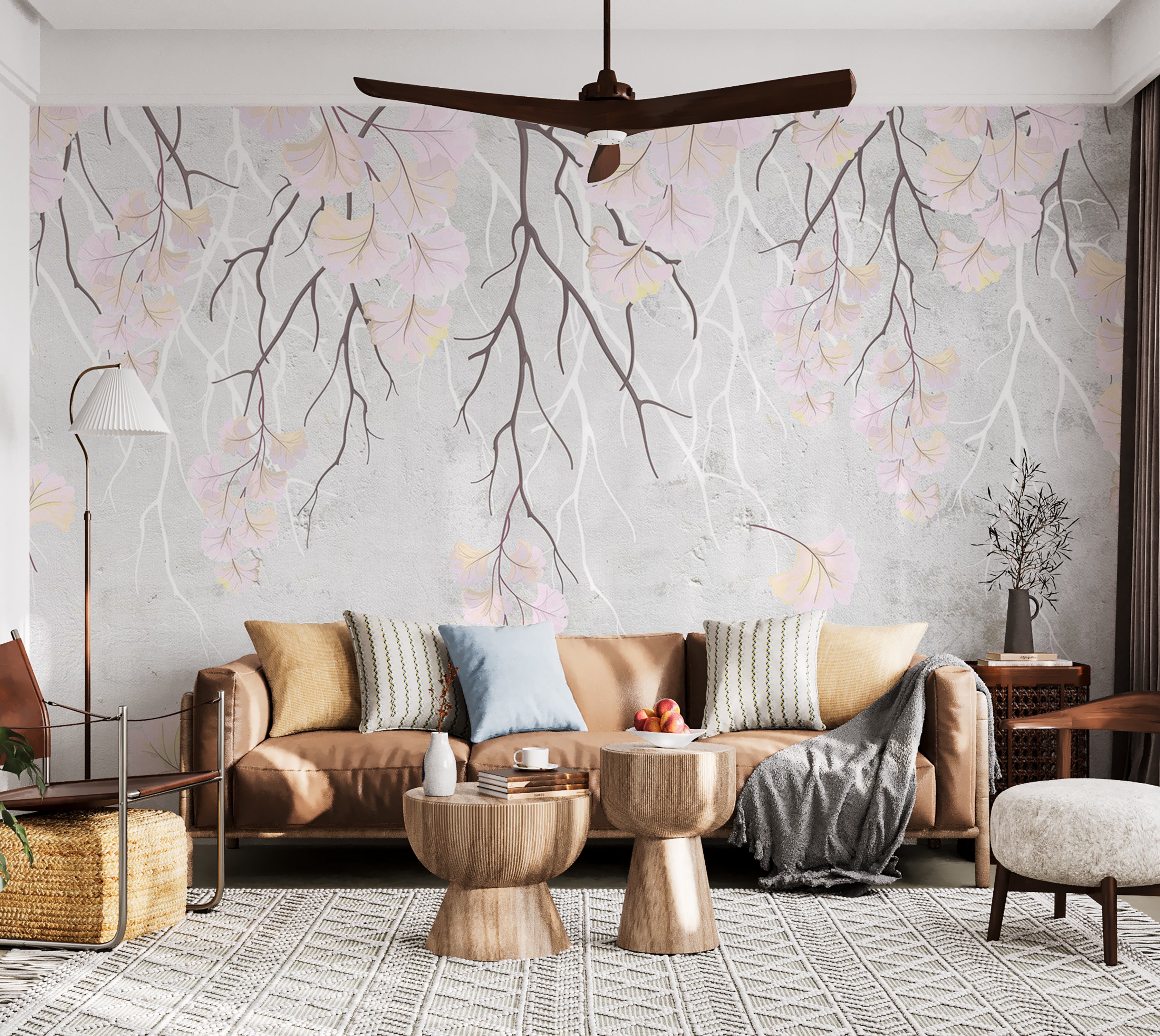 Peel & Stick Floral Wall Mural - Mysterious Plants 38"Wx27"H