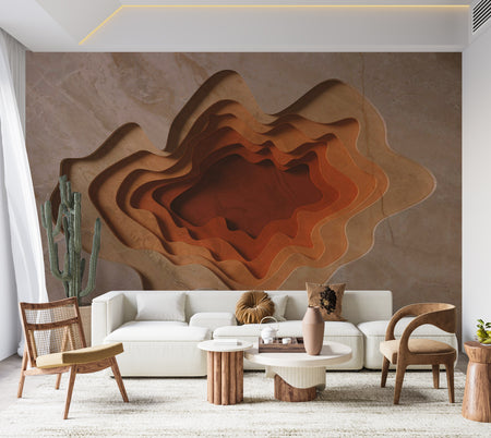 3D Illusion Wallpaper Wall Mural - Multilayer 39"Wx27"H / Standard