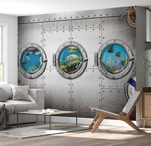 Animal Wallpaper Wall Mural - Portholes