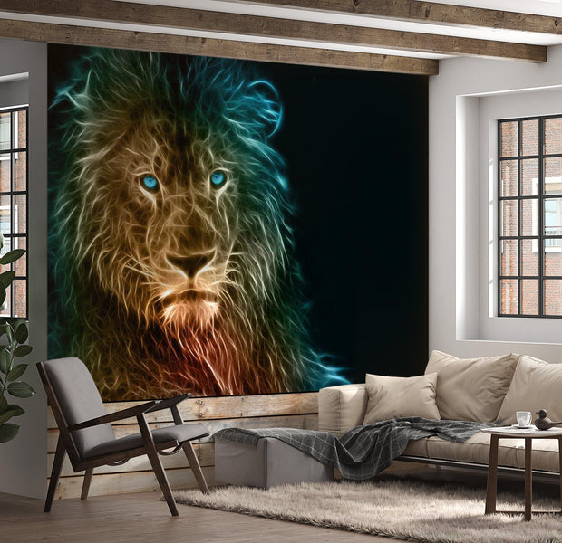 Animal Wallpaper Wall Mural - Abstract Lion