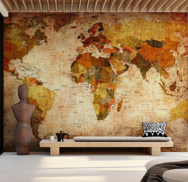 World Map Wallpaper Wall Mural - Old World Map 03