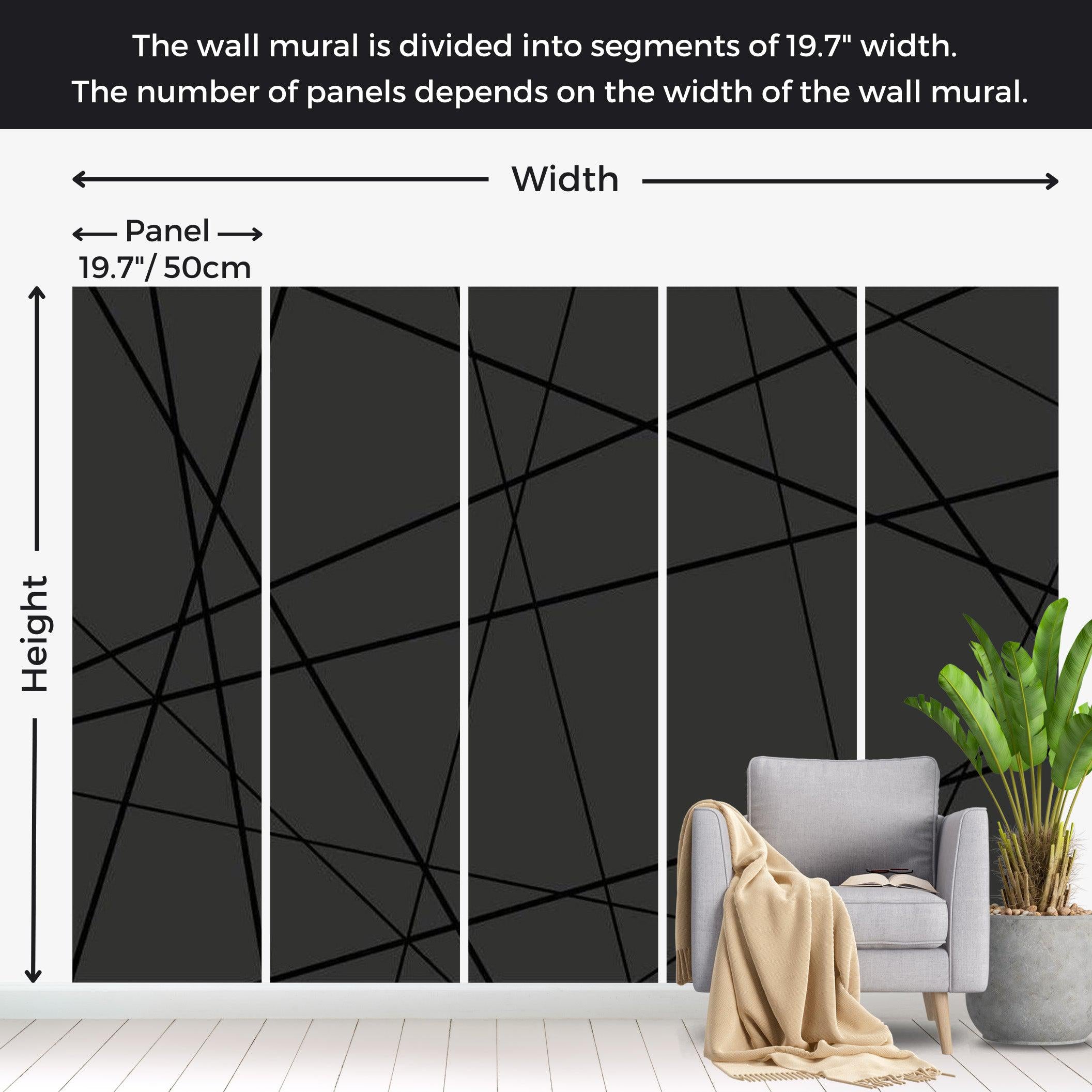 Abstract Wallpaper Wall Mural - Dark Intersection