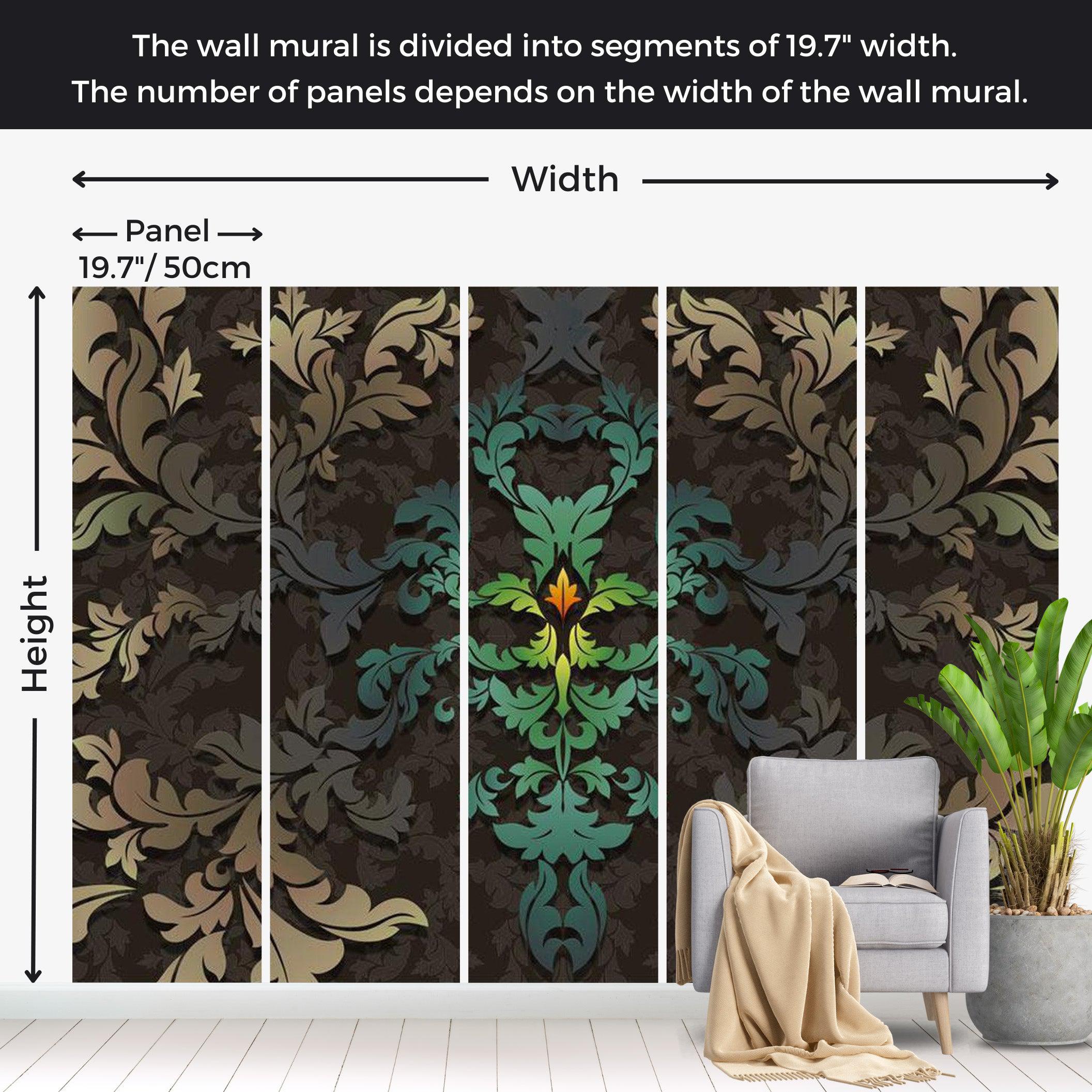 Abstract Wallpaper Wall Mural - Dancing Leaves