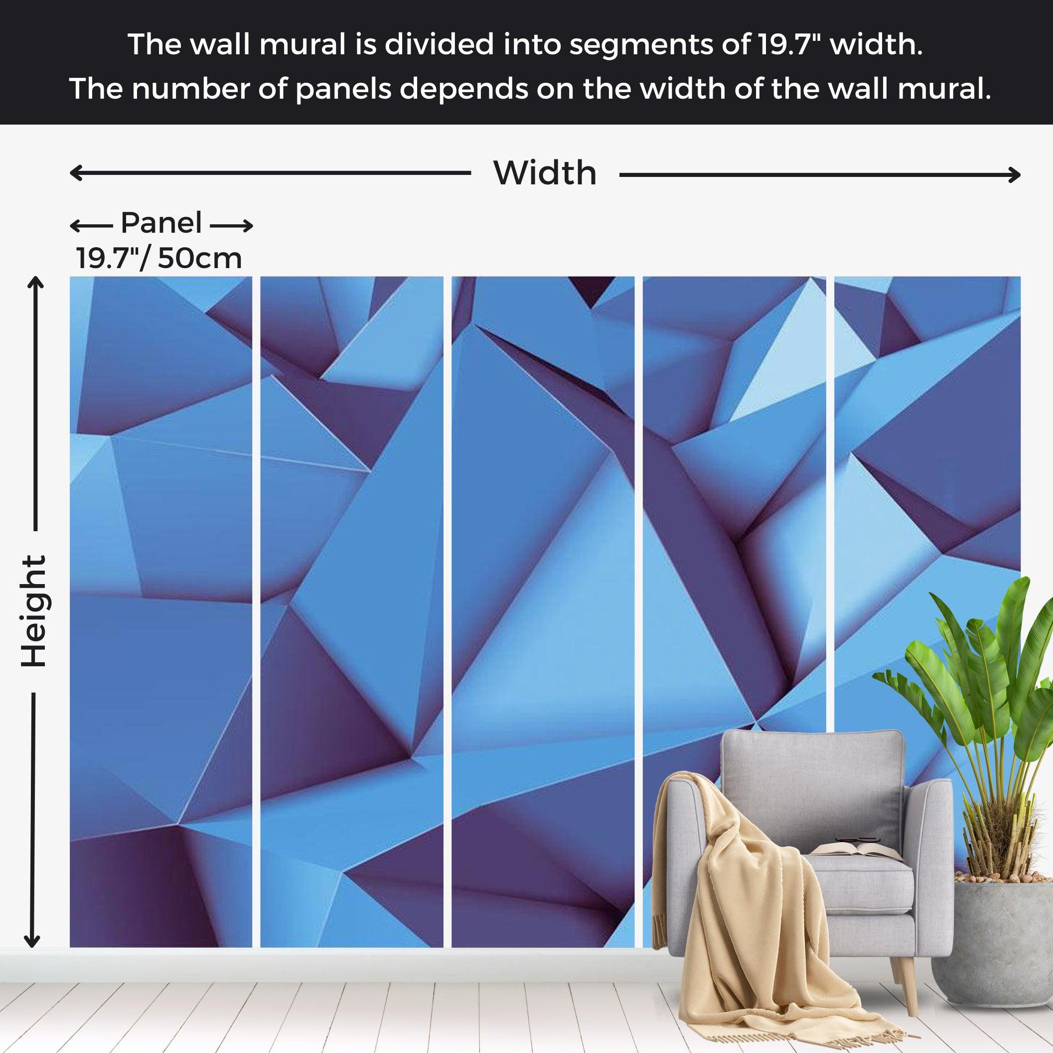 Abstract Wallpaper Wall Mural - Royal Blue