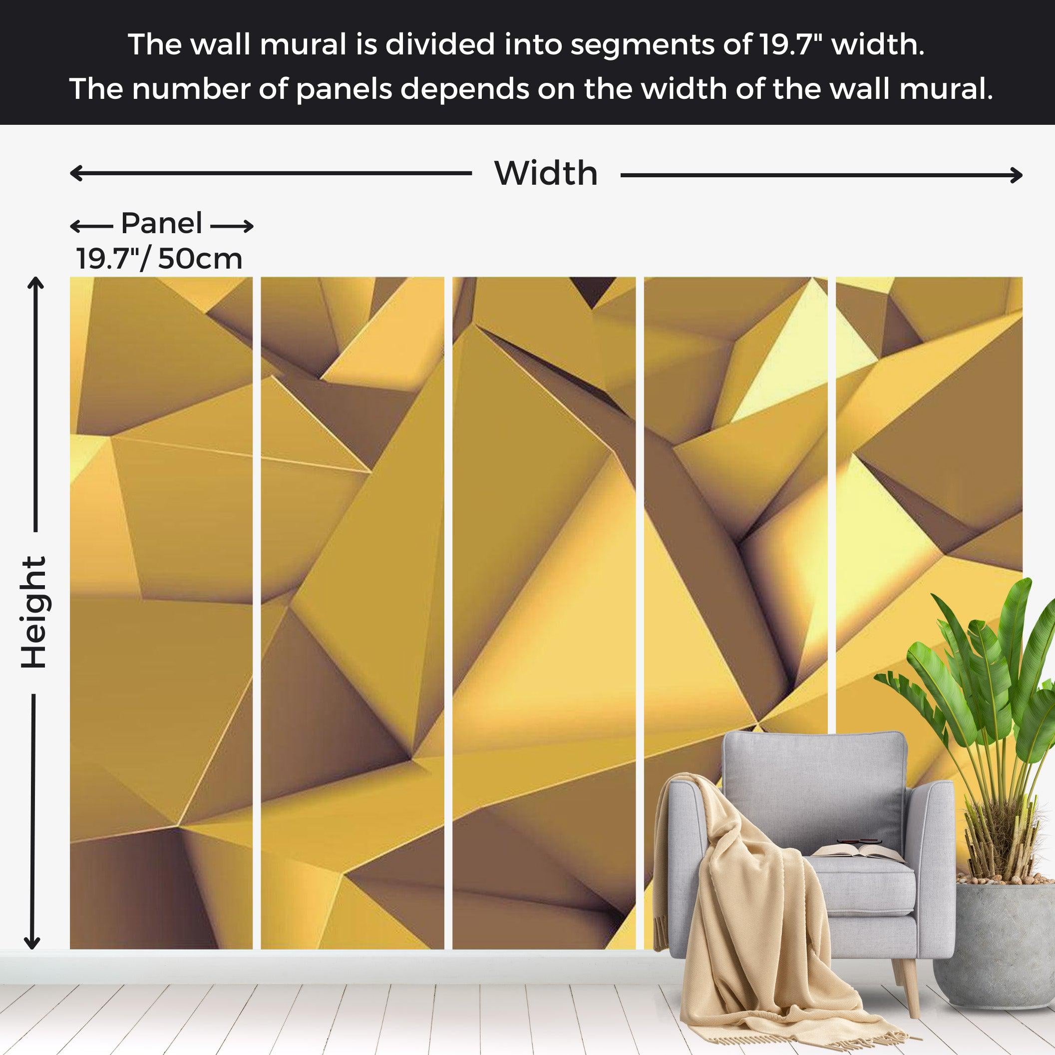 Abstract Wallpaper Wall Mural - Old Gold