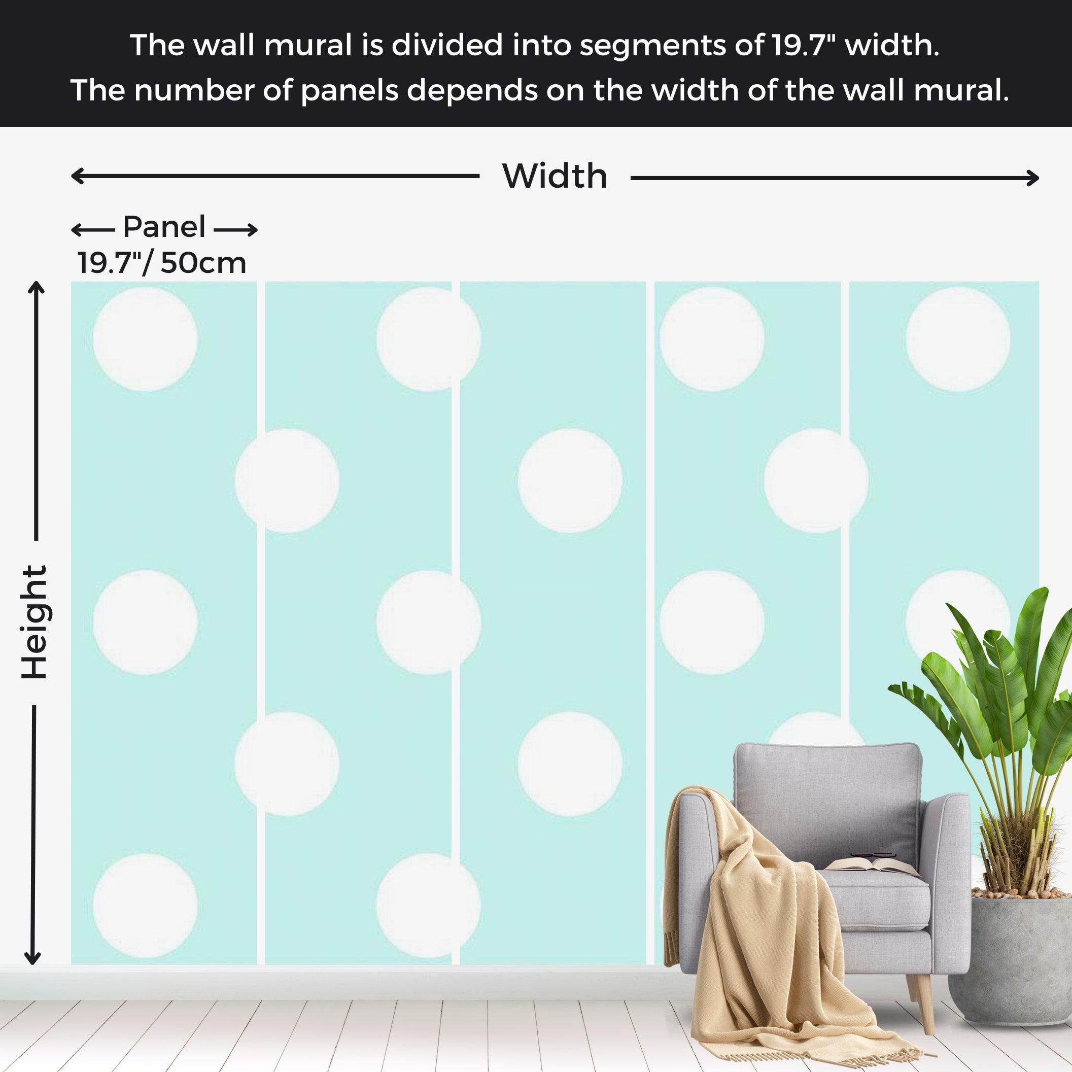 Abstract Wallpaper Wall Mural - Sky Blue Dots