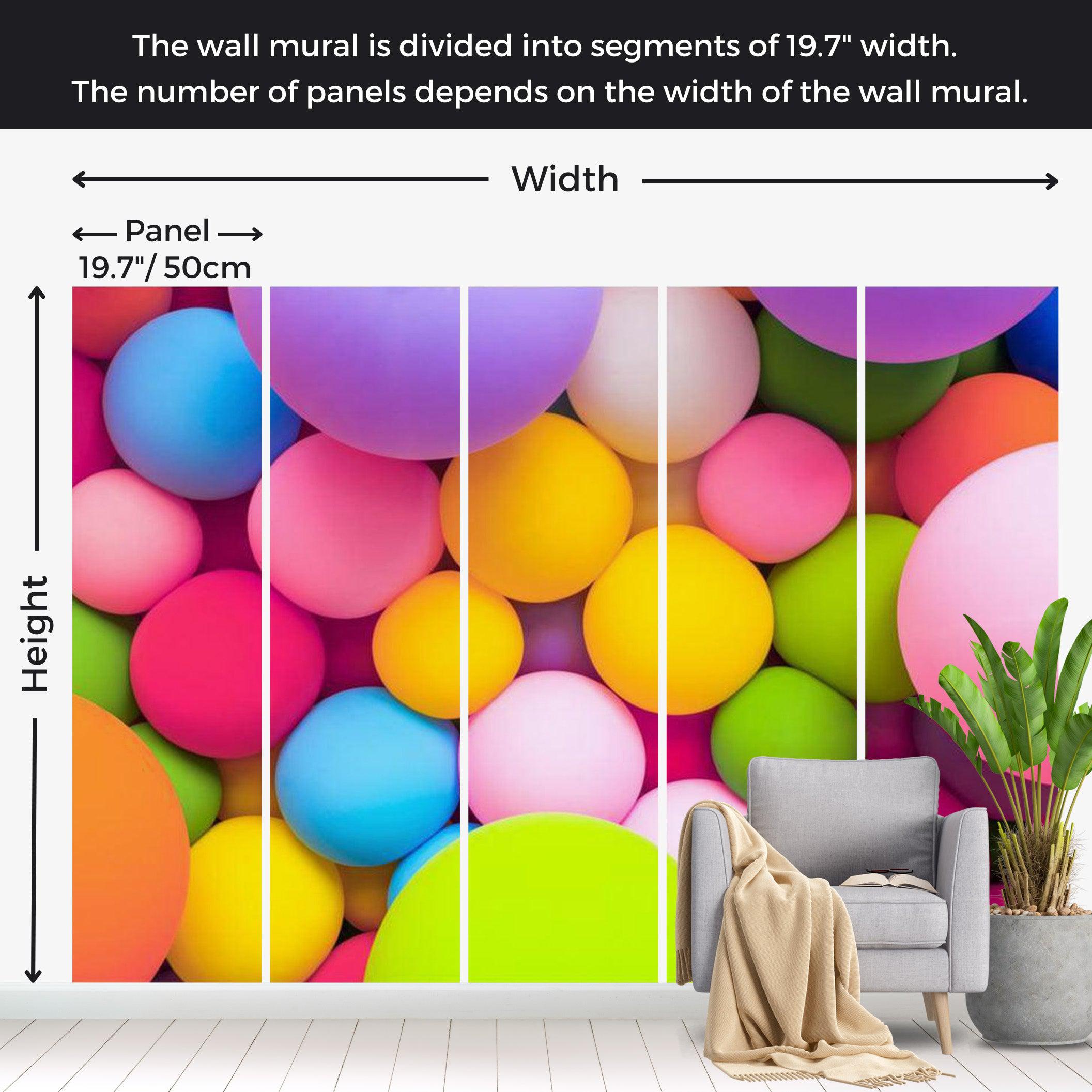 Abstract Wallpaper Wall Mural - Colourful Balls