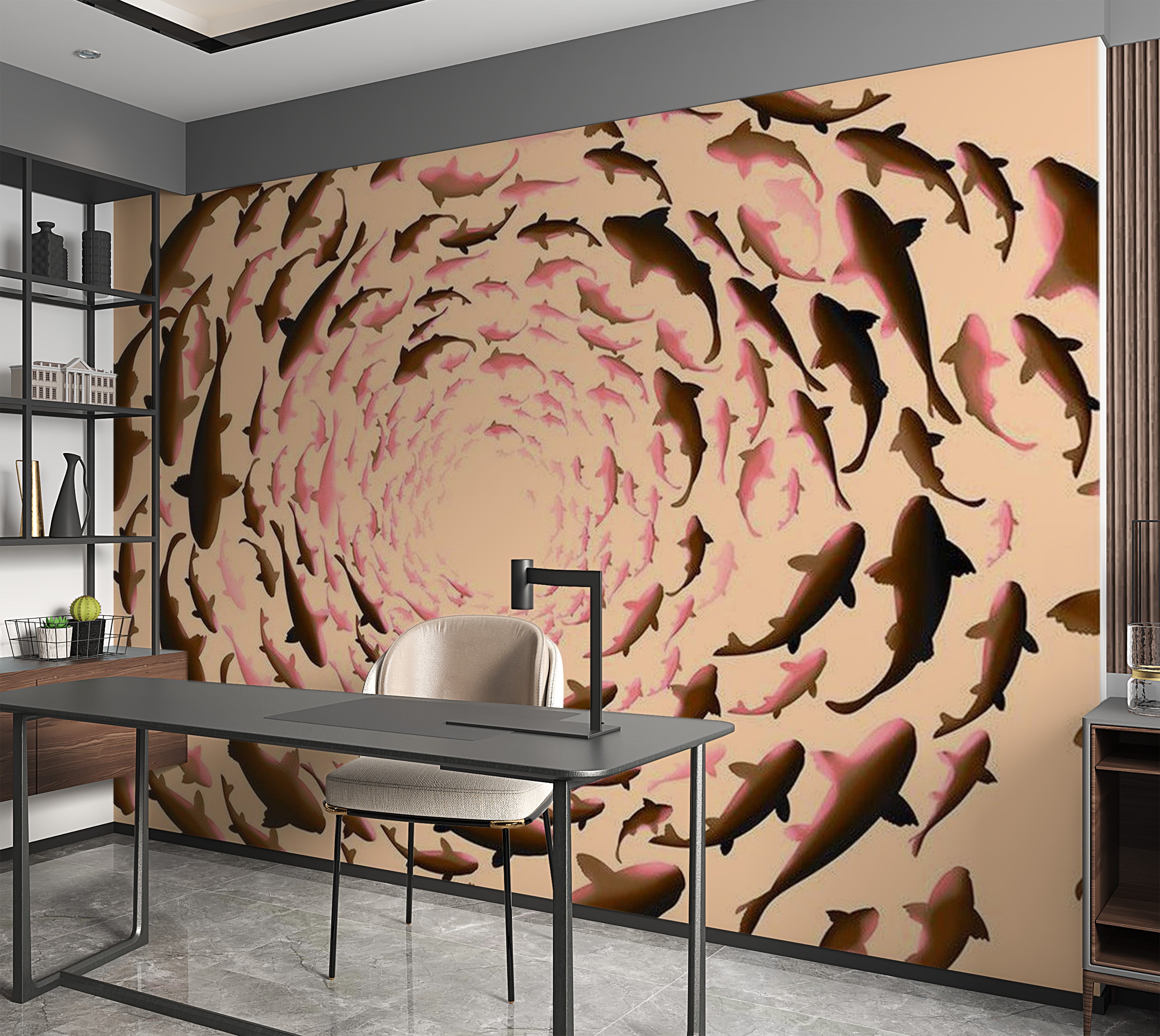 Animal Wallpaper Wall Mural - Shoal... 39"Wx27"H