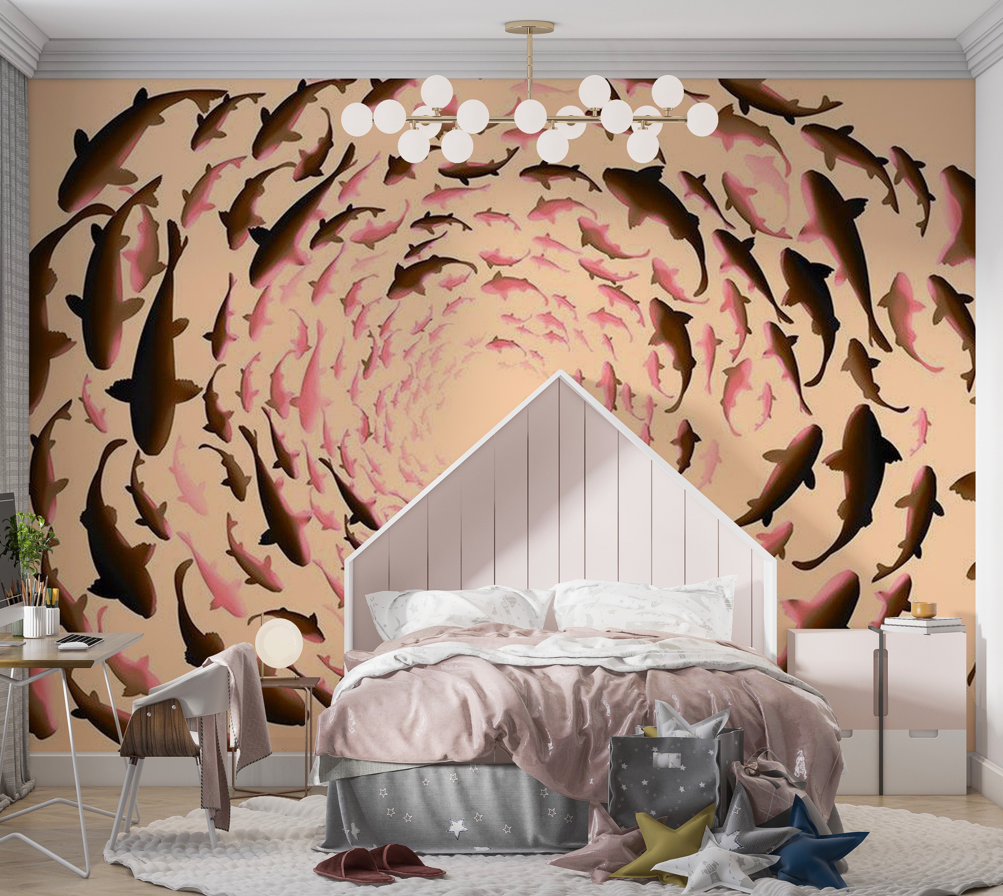 Animal Wallpaper Wall Mural - Shoal... 39"Wx27"H