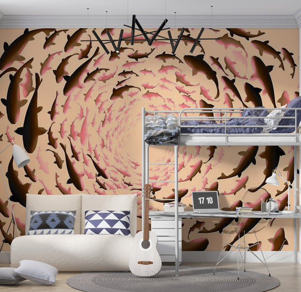 Animal Wallpaper Wall Mural - Shoal... 39"Wx27"H