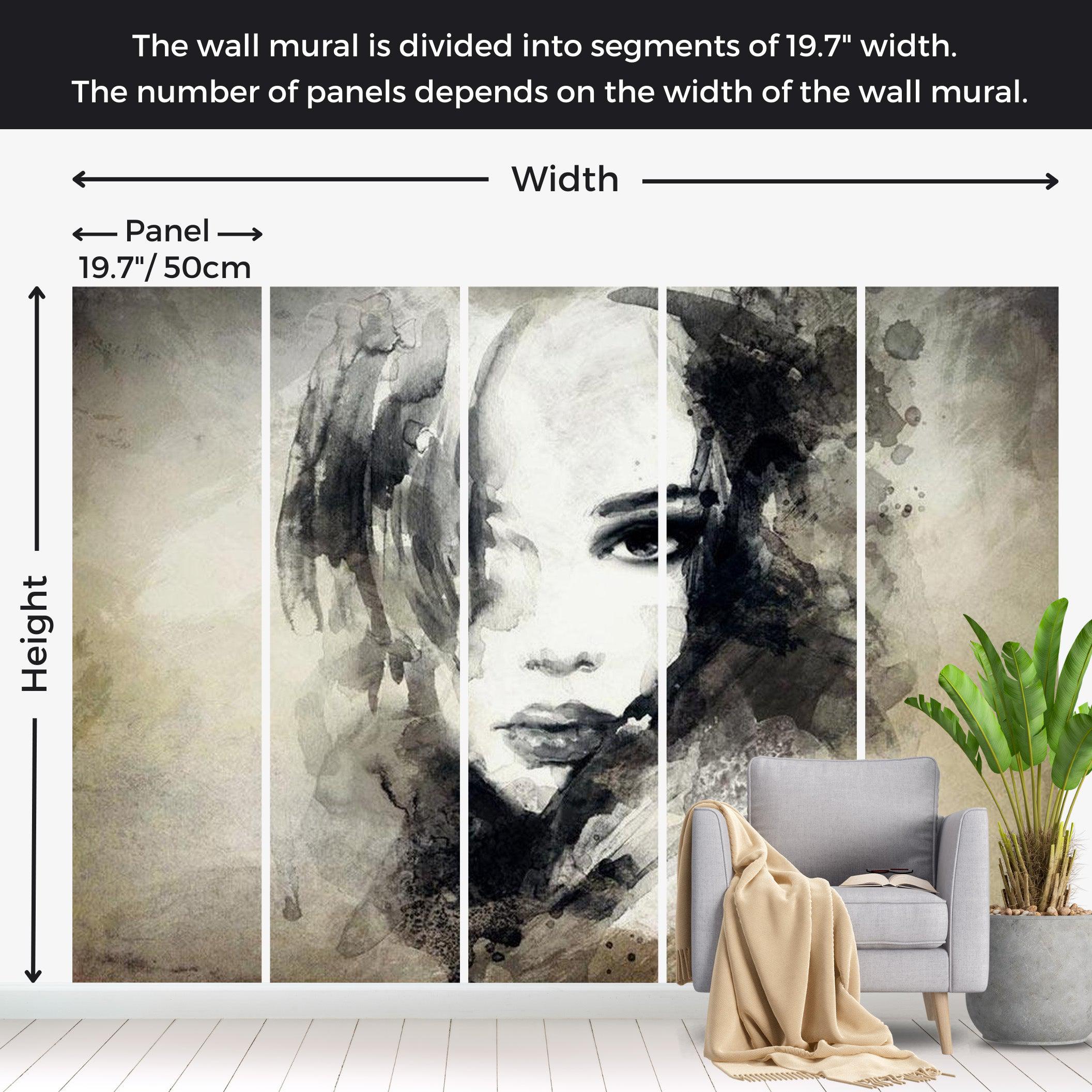 Abstract Wallpaper Wall Mural - Mysterious Girl