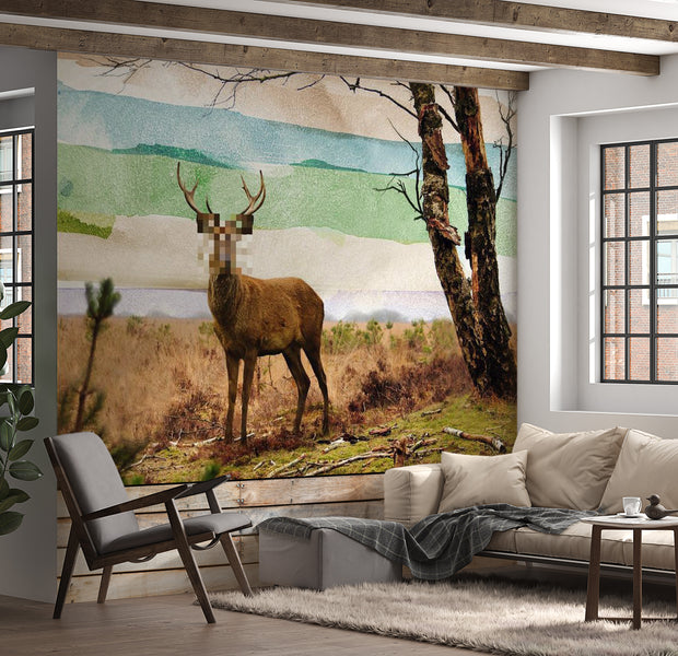 Animal Wallpaper Wall Mural - Forest Fugitive 118"Wx90"H
