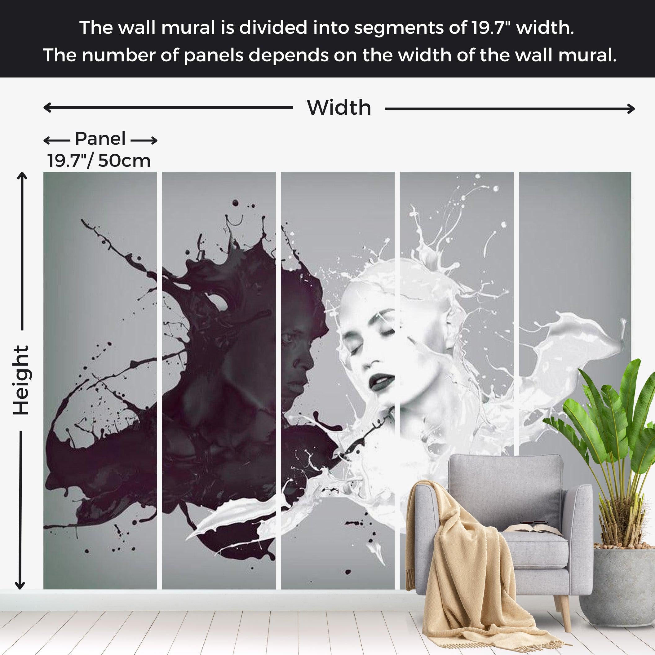 Abstract Wallpaper Wall Mural - Opposites Attract