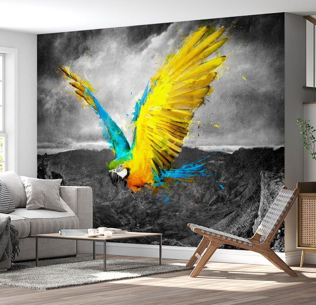 Animal Wallpaper Wall Mural - Exotic Parrot 118"Wx90"H
