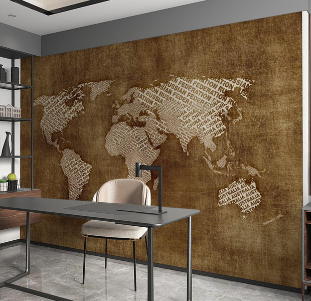 World Map Wallpaper Wall Mural - Geographical Discoveries