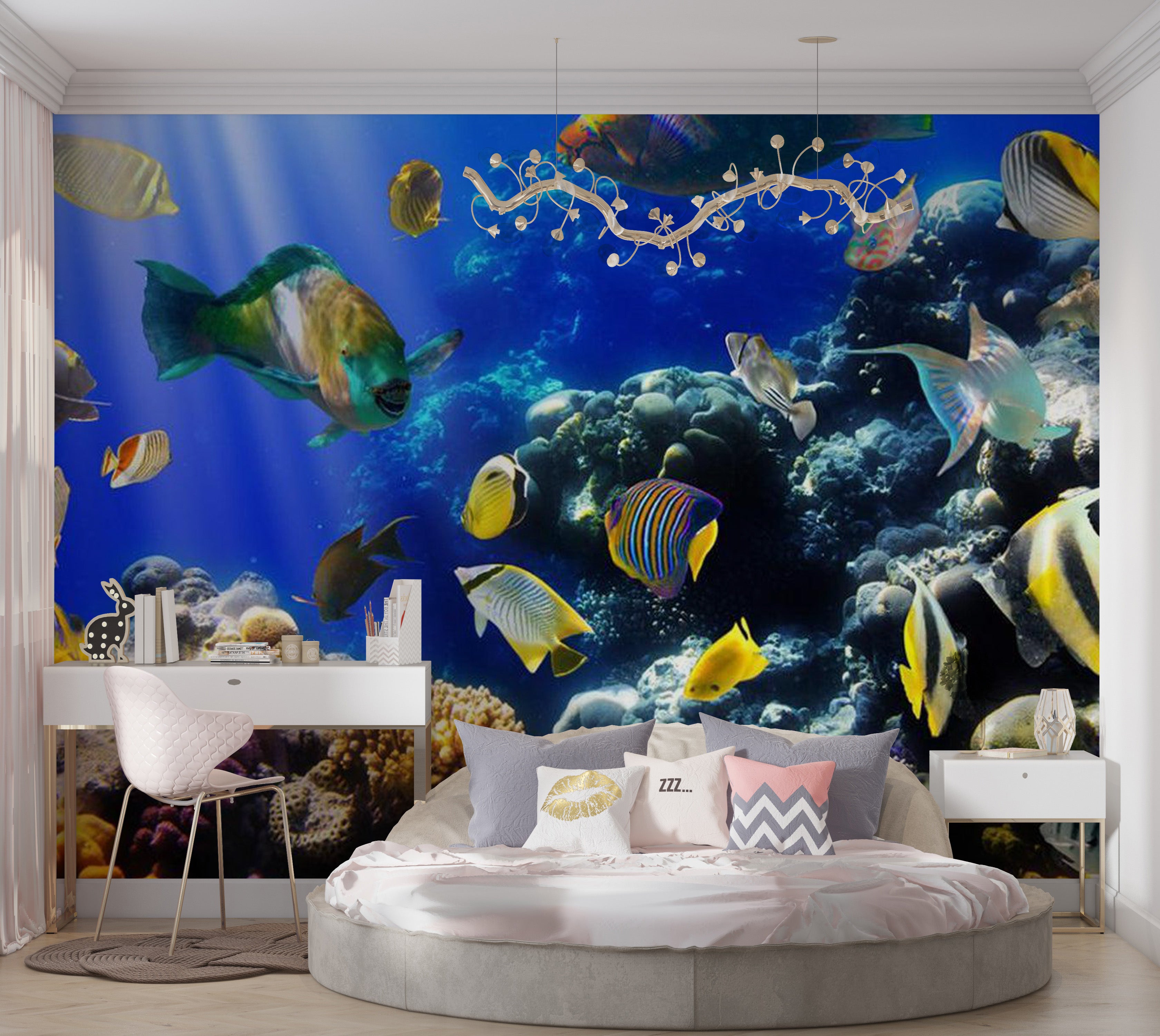 Animal Wallpaper Wall Mural - Underwater Adventure 39"Wx27"H