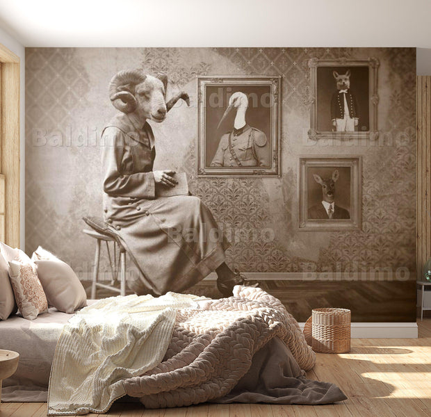 Animal Wallpaper Wall Mural - Real Hipsters