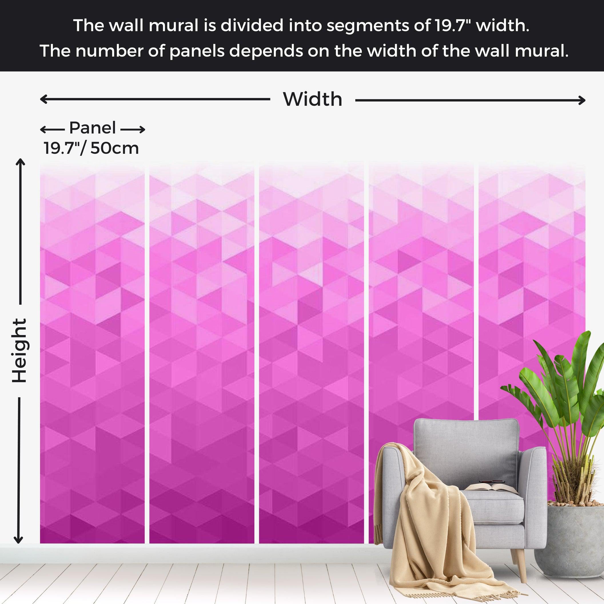 Abstract Wallpaper Wall Mural - Pink Pixel