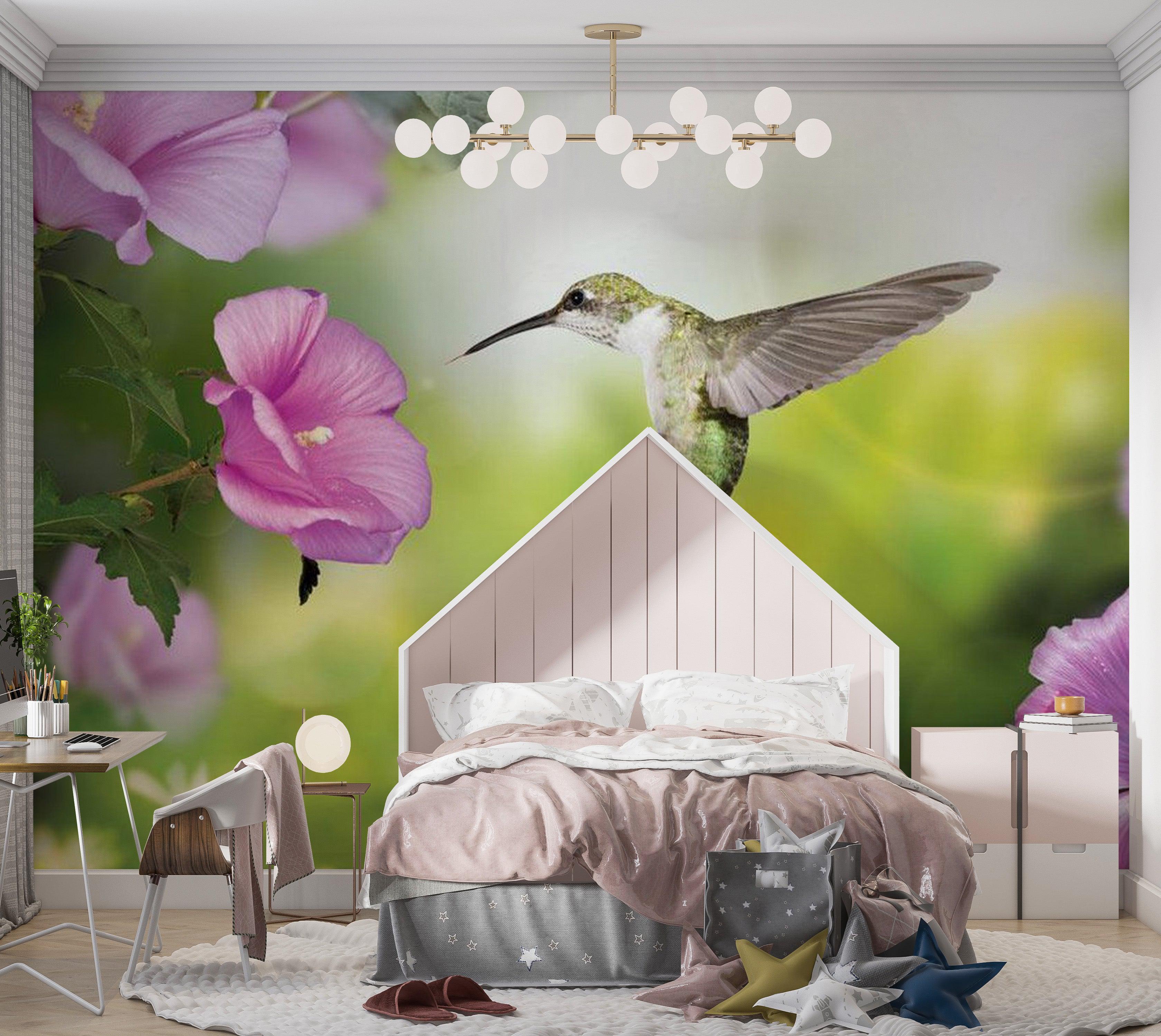 Animal Wallpaper Wall Mural - Humming-Bird