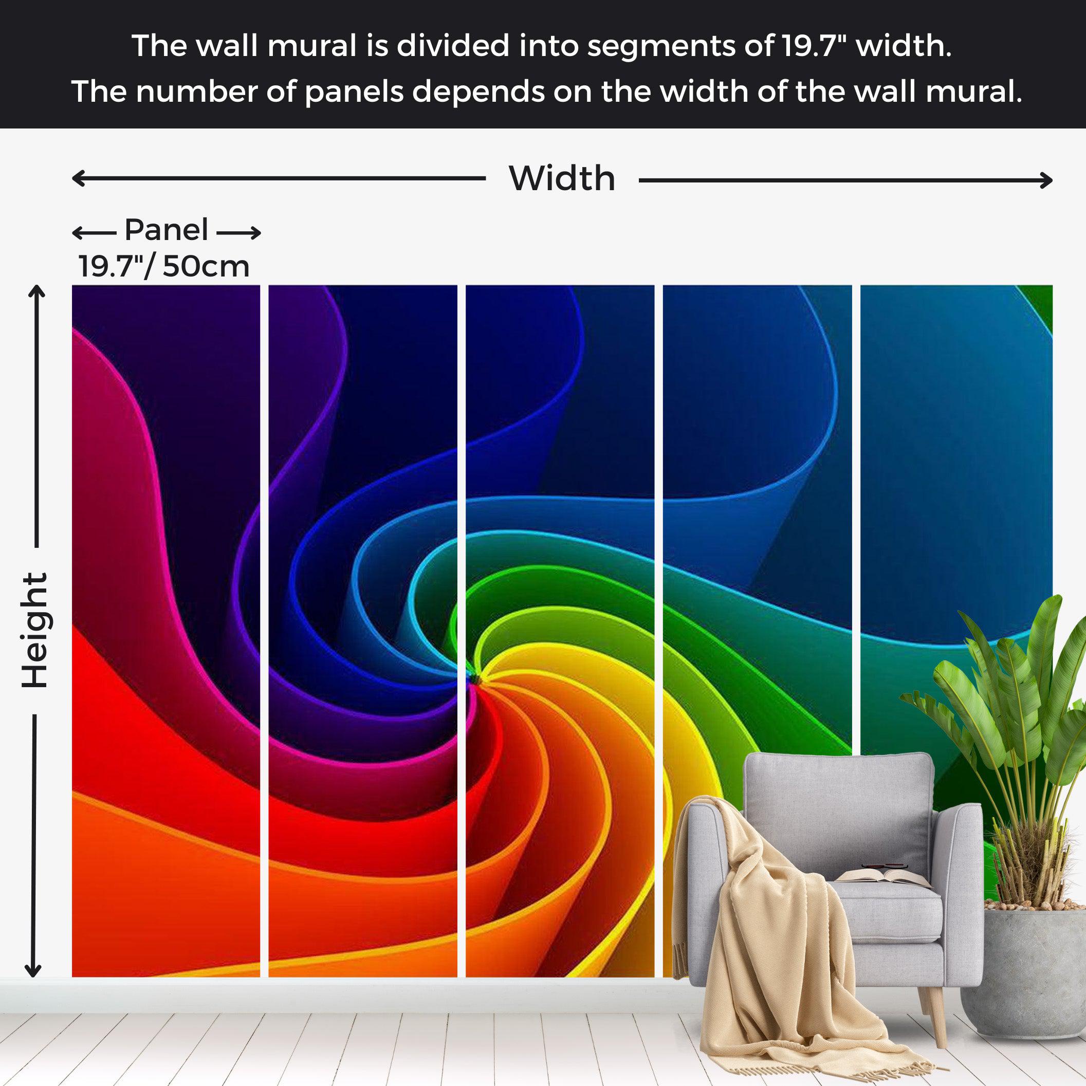 Abstract Wallpaper Wall Mural - Colorful Pinwheel