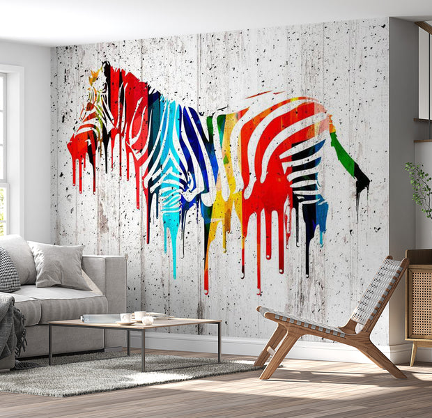 Animal Wallpaper Wall Mural - Urban Safari 39"Wx27"H