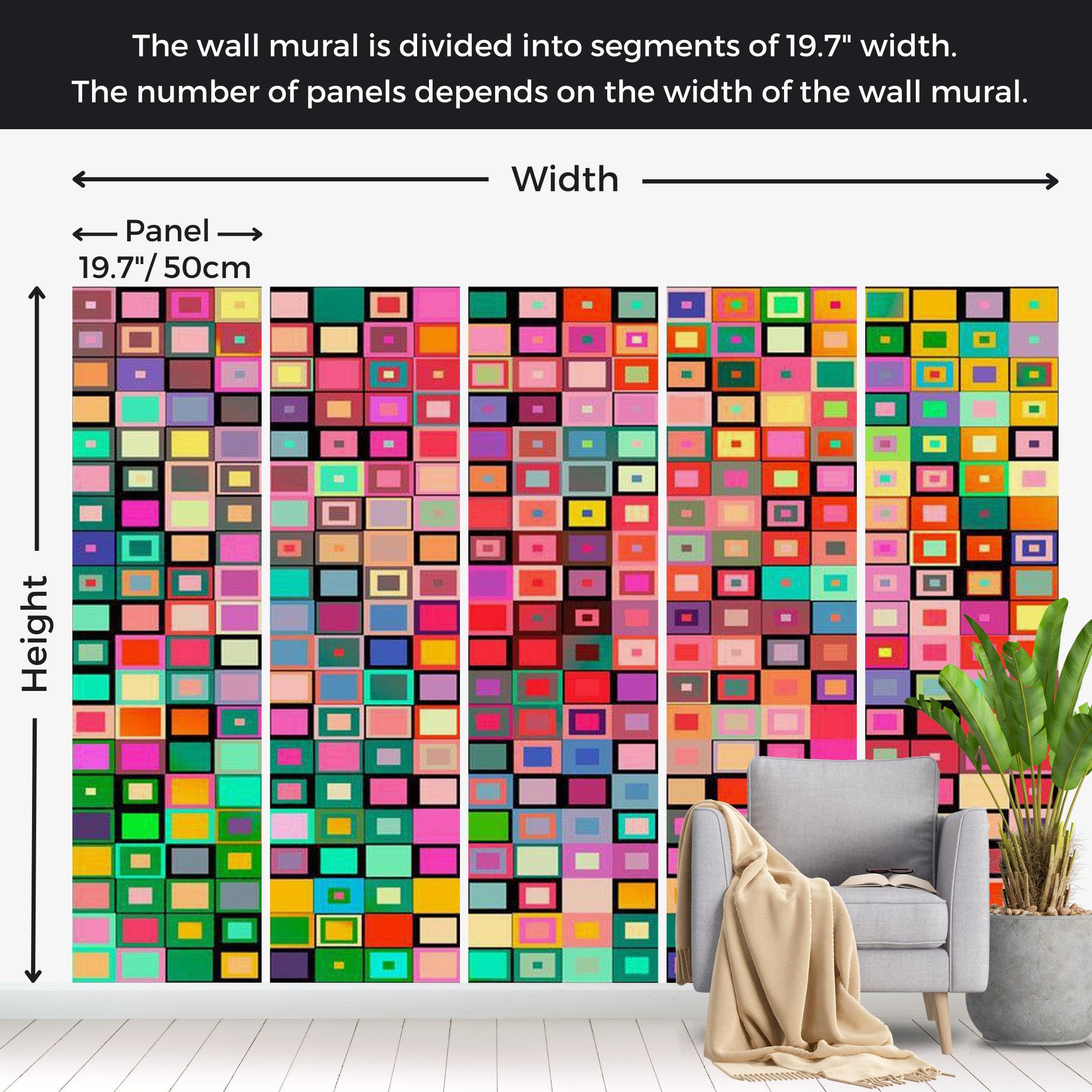 Abstract Wallpaper Wall Mural - Colorful Boxes