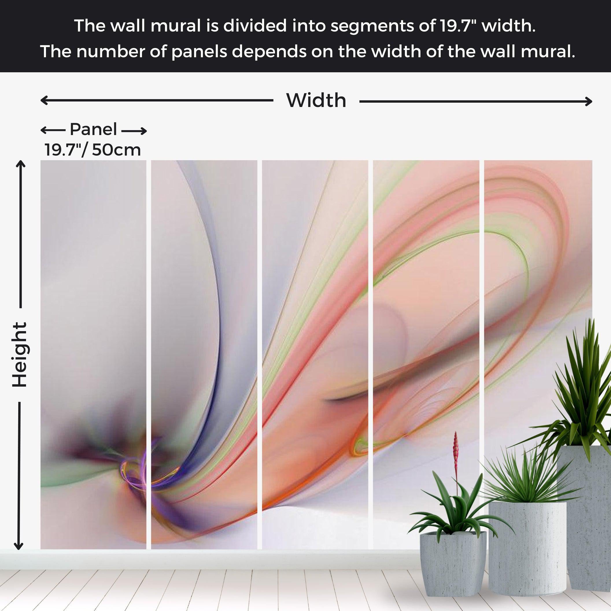 Abstract Wallpaper Wall Mural - Silky Colorful Smoke