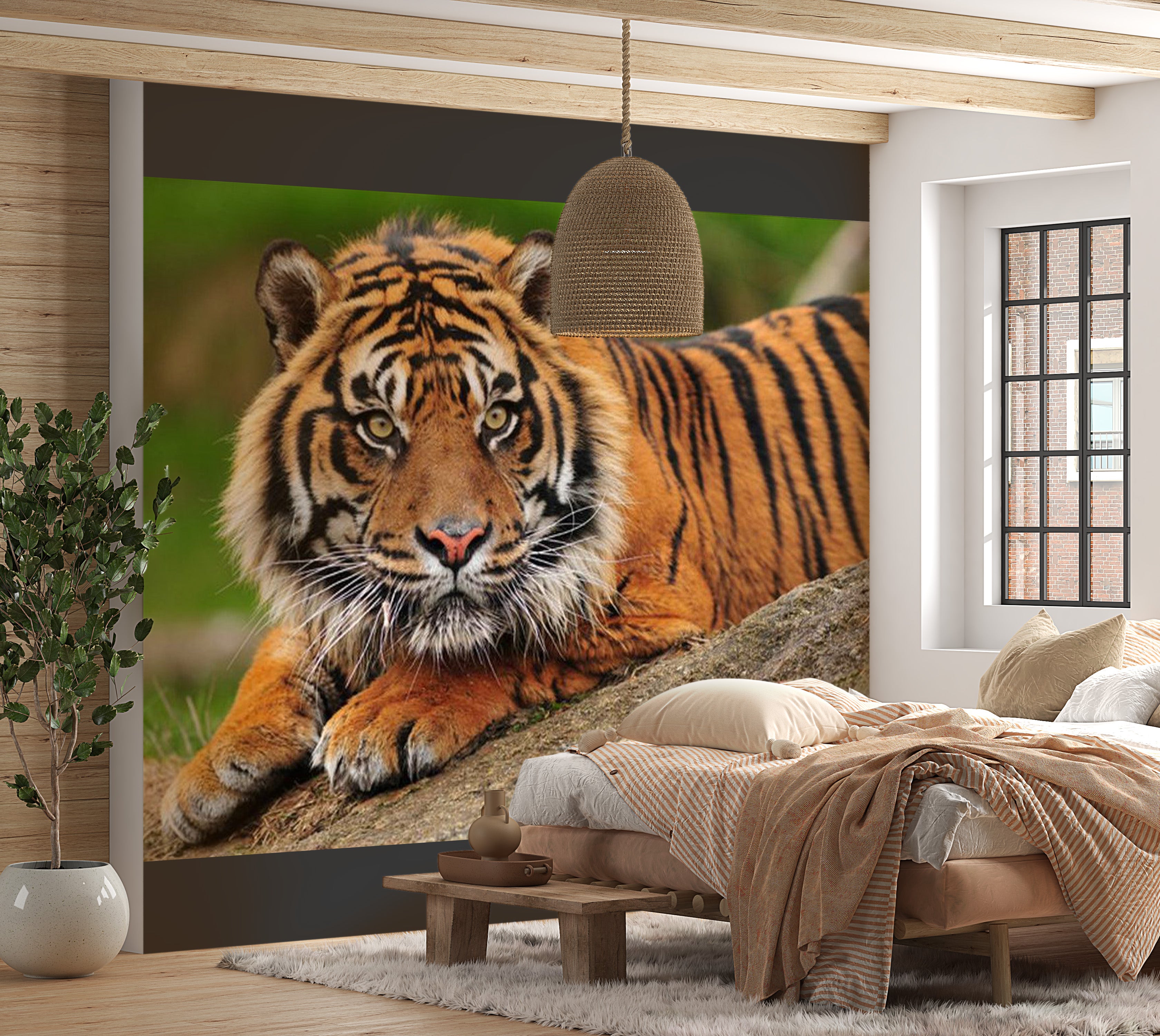 Animal Wallpaper Wall Mural - Sumatran Tiger 118"Wx90"H