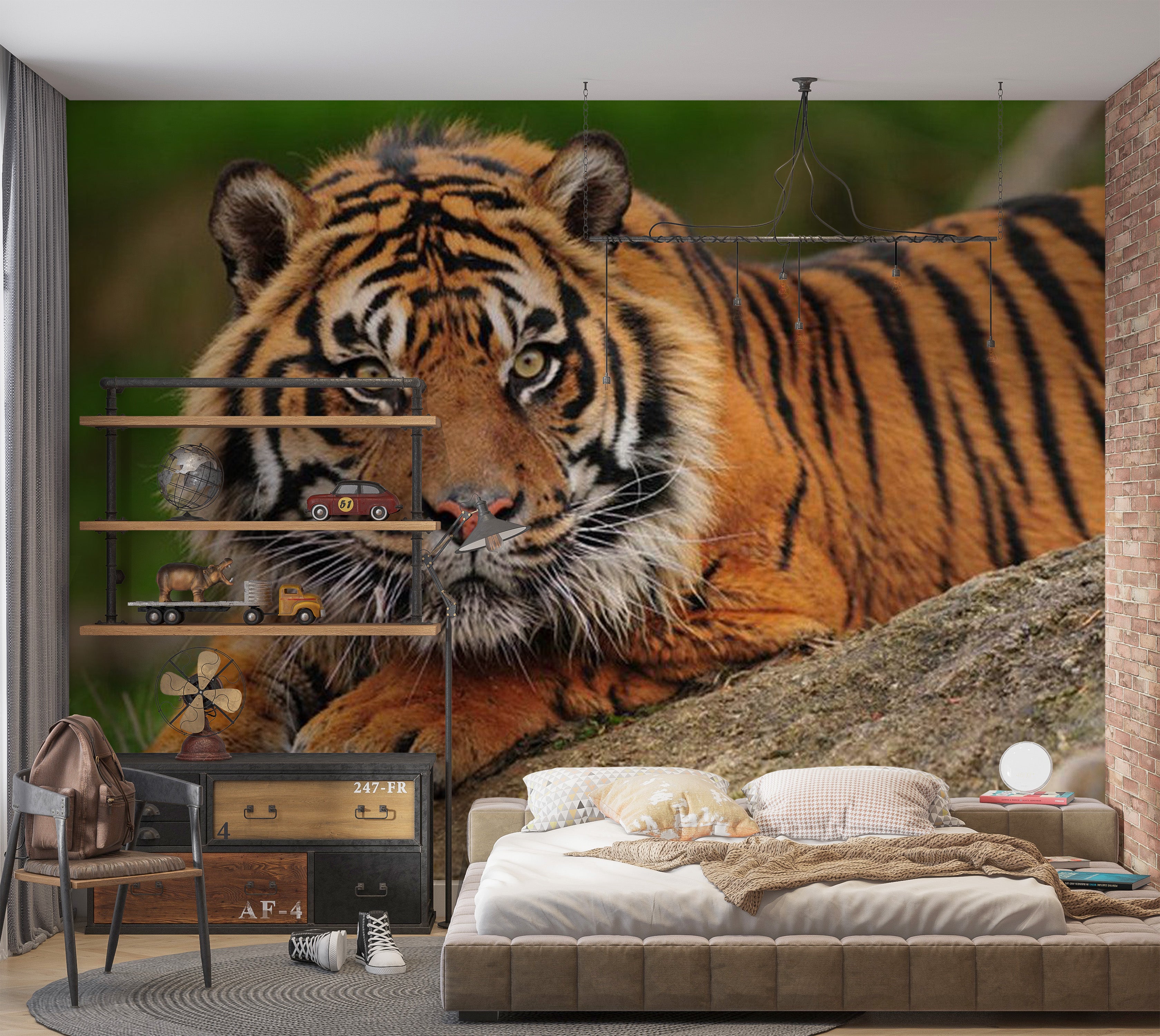 Animal Wallpaper Wall Mural - Sumatran Tiger 118"Wx90"H