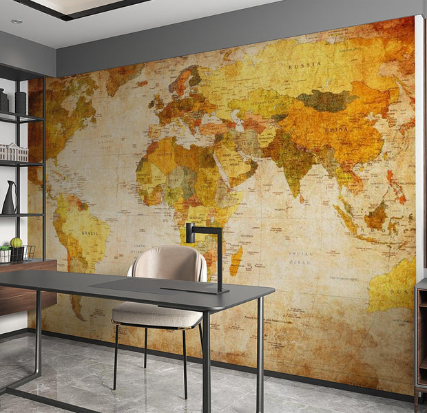 World Map Wallpaper Wall Mural - Old World Map 01