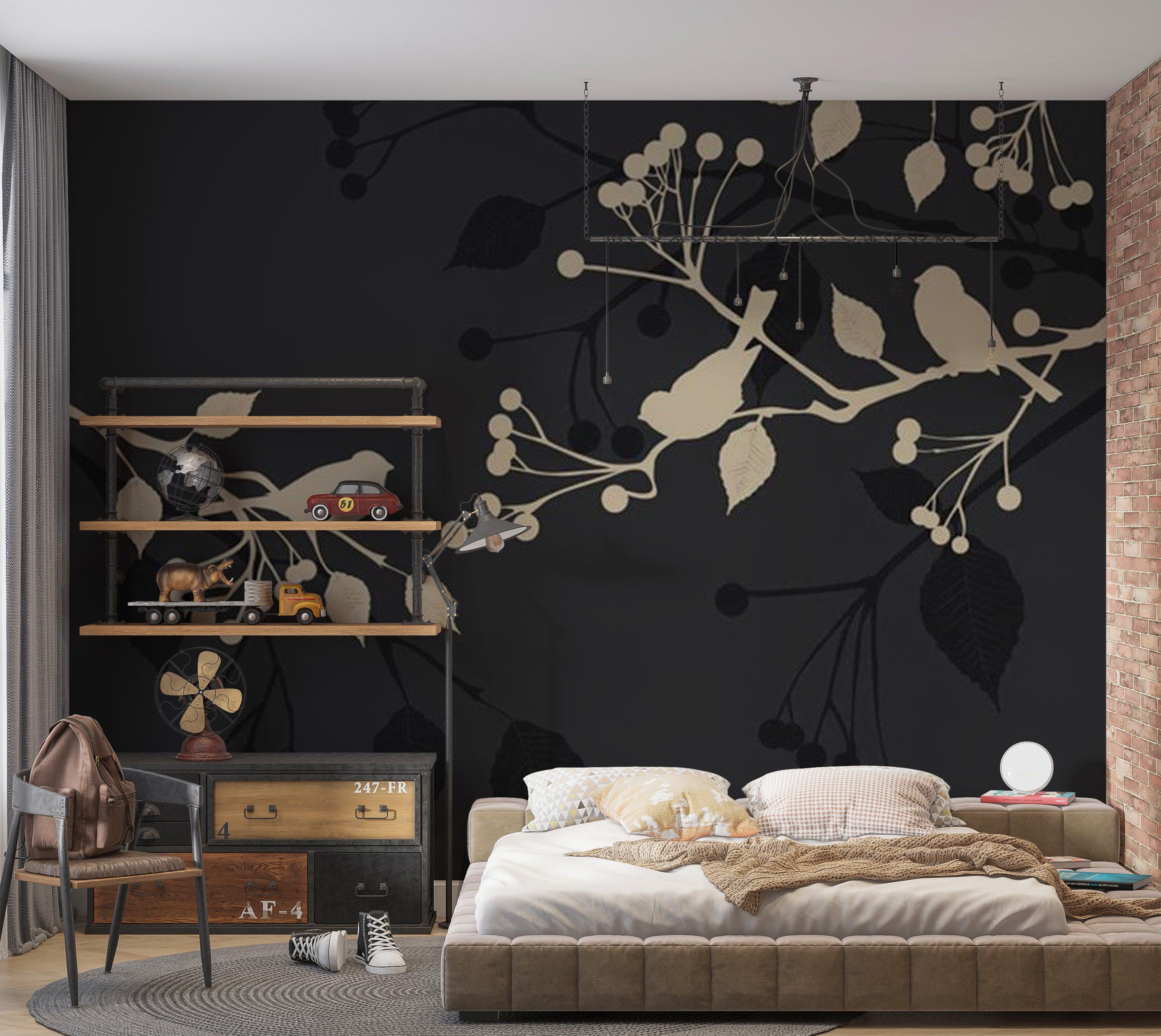 Animal Wallpaper Wall Mural - Little Birds