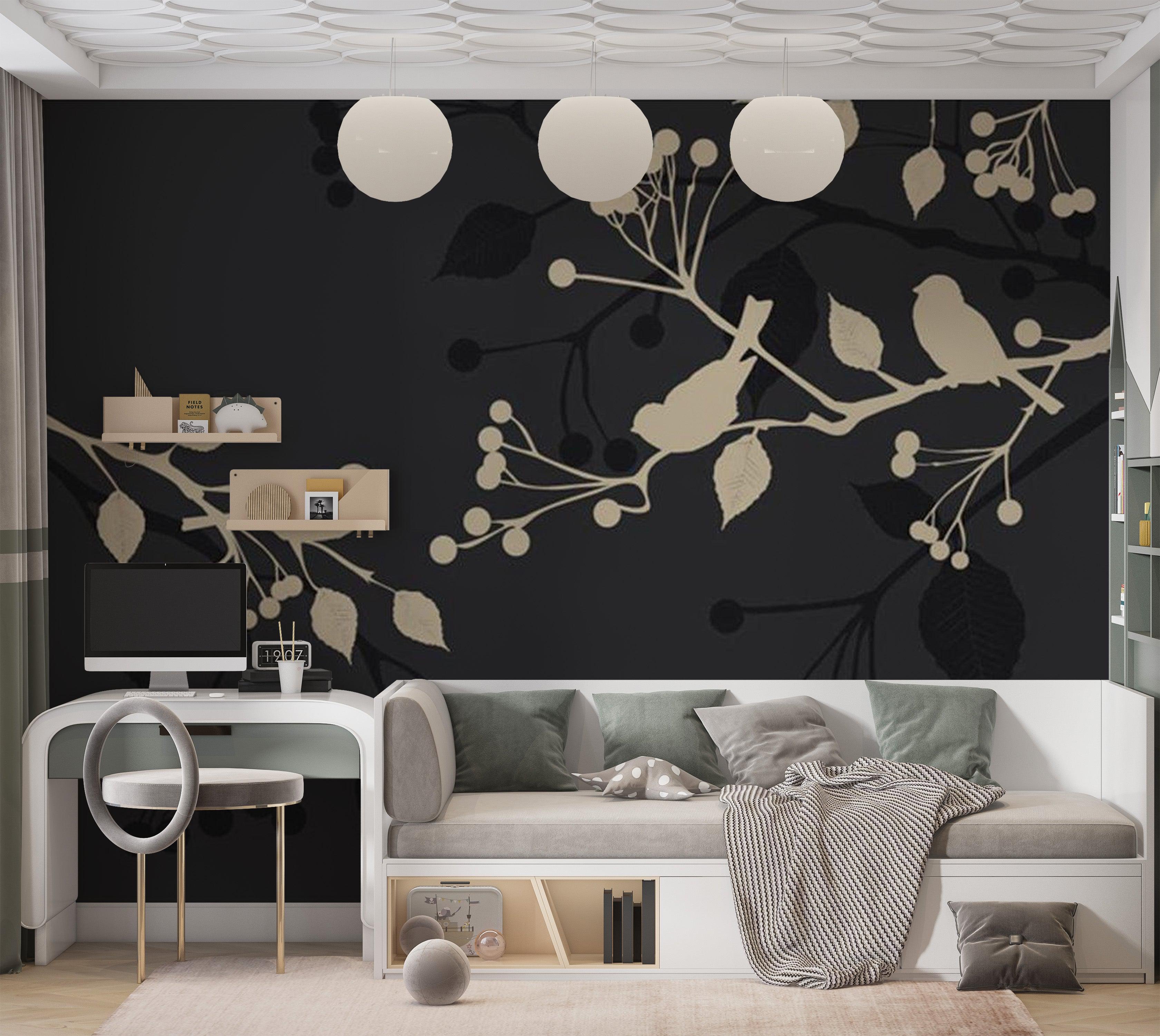 Animal Wallpaper Wall Mural - Little Birds