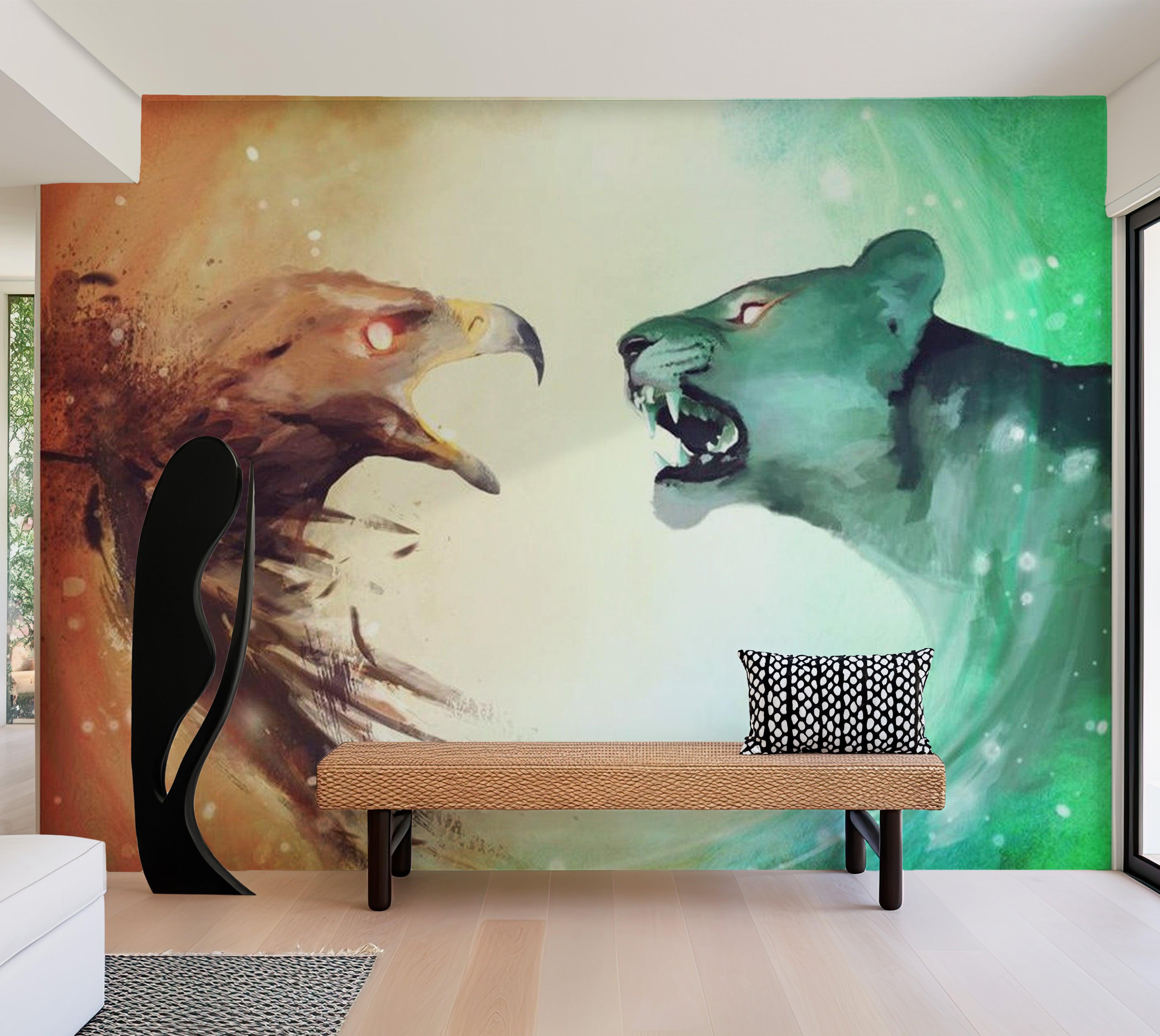 Animal Wallpaper Wall Mural - Interspecies Clash