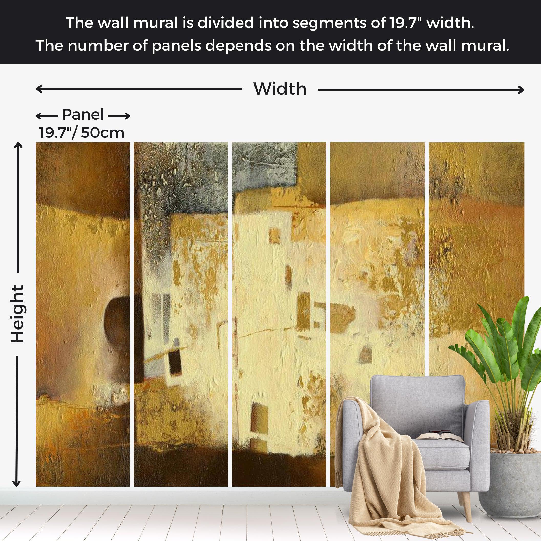 Abstract Wallpaper Wall Mural - Golden Oddity