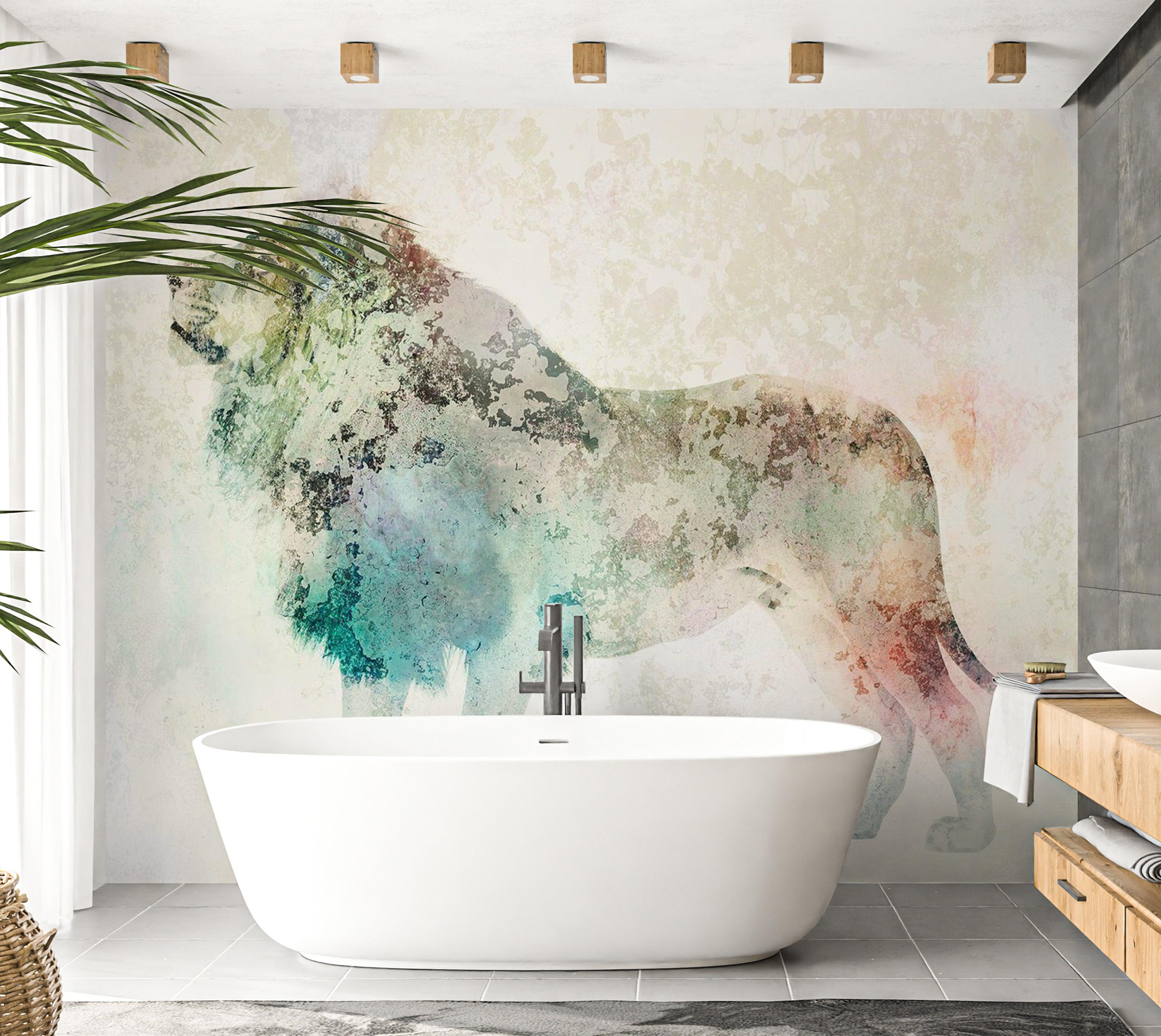 Animal Wallpaper Wall Mural - Colourful King