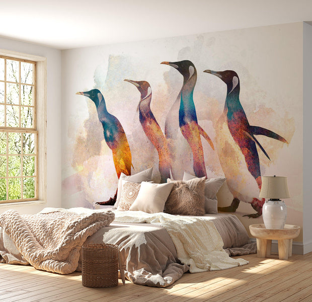 Animal Wallpaper Wall Mural - Penguin Wandering