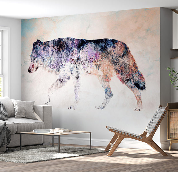 Animal Wallpaper Wall Mural - Lonely Wolf 39"Wx27"H