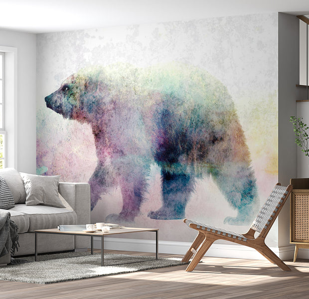 Animal Wallpaper Wall Mural - Lonely Bear 39"Wx27"H