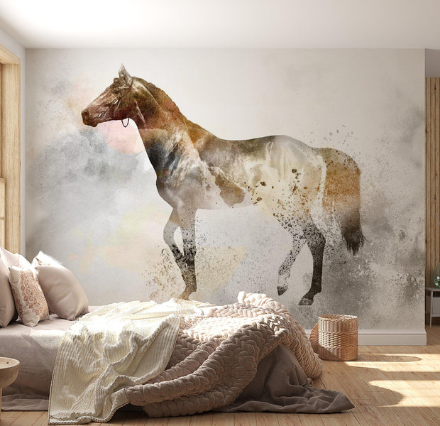 Animal Wallpaper Wall Mural - Fiery Steed