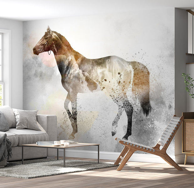 Animal Wallpaper Wall Mural - Fiery Steed 39"Wx27"H