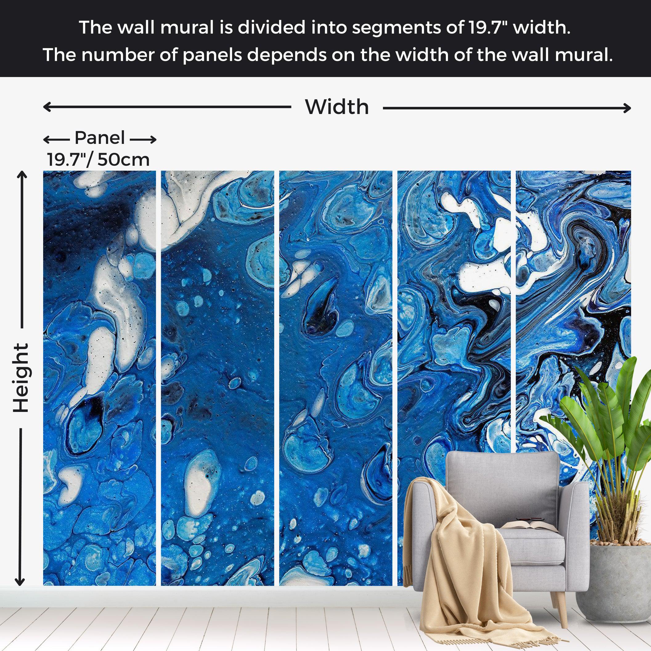 Abstract Wallpaper Wall Mural - Blue Stream