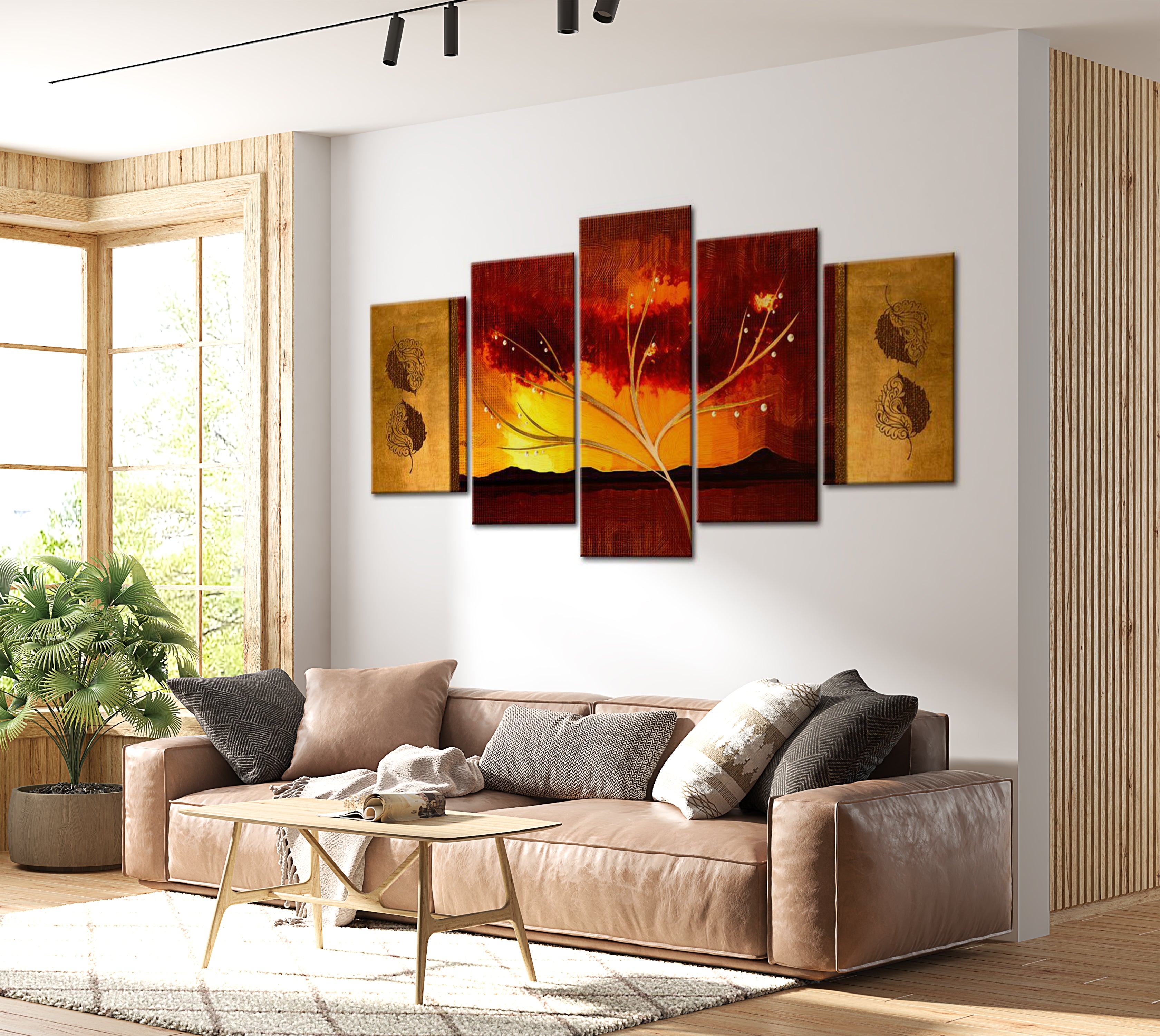 Stretched Canvas Landscape Art - Oriental Wind 40"Wx20"H