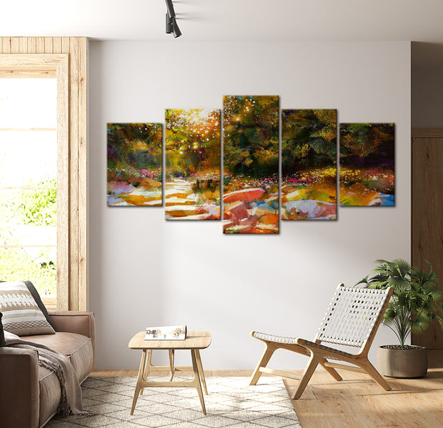 Stretched Canvas Landscape Art - Land Of Fairies 40"Wx20"H