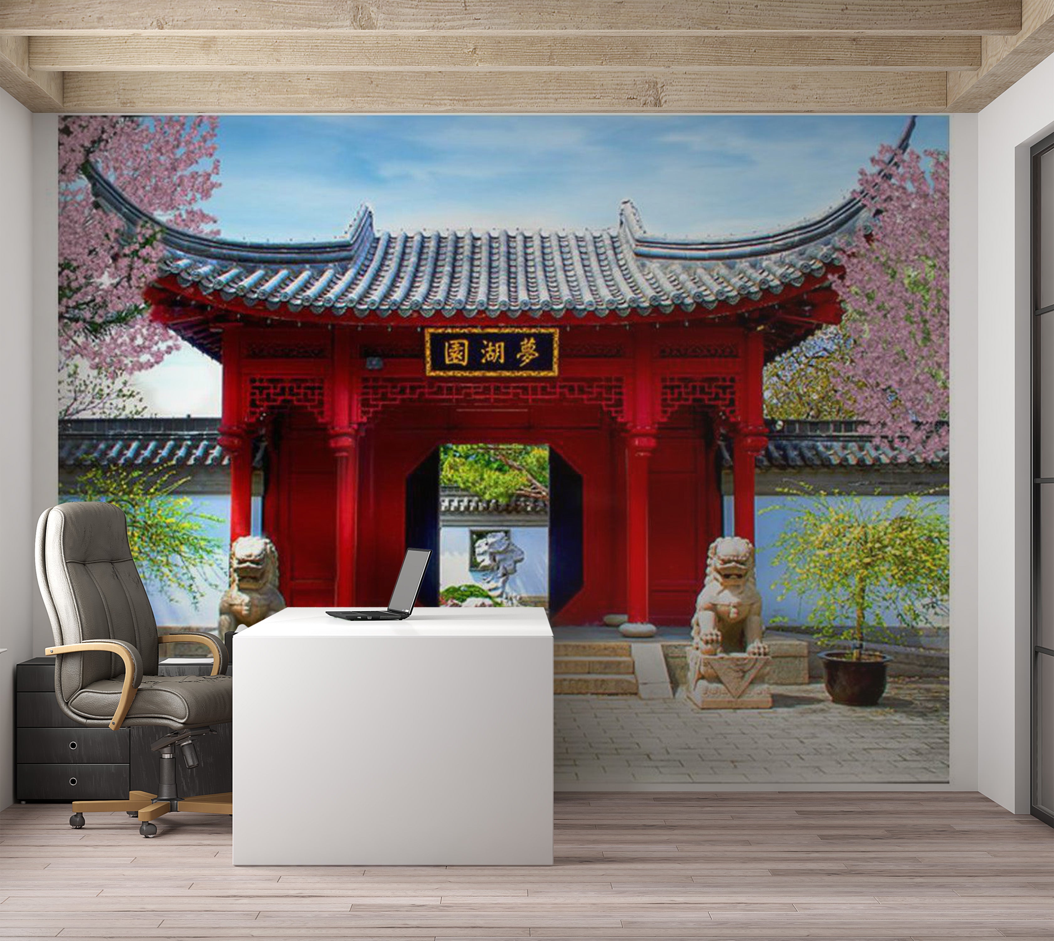 Zen Wallpaper Wall Mural - Chinese Botanical Garden 118"Wx90"H