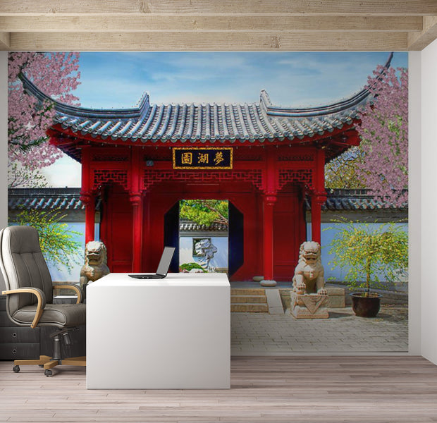 Zen Wallpaper Wall Mural - Chinese Botanical Garden 118"Wx90"H